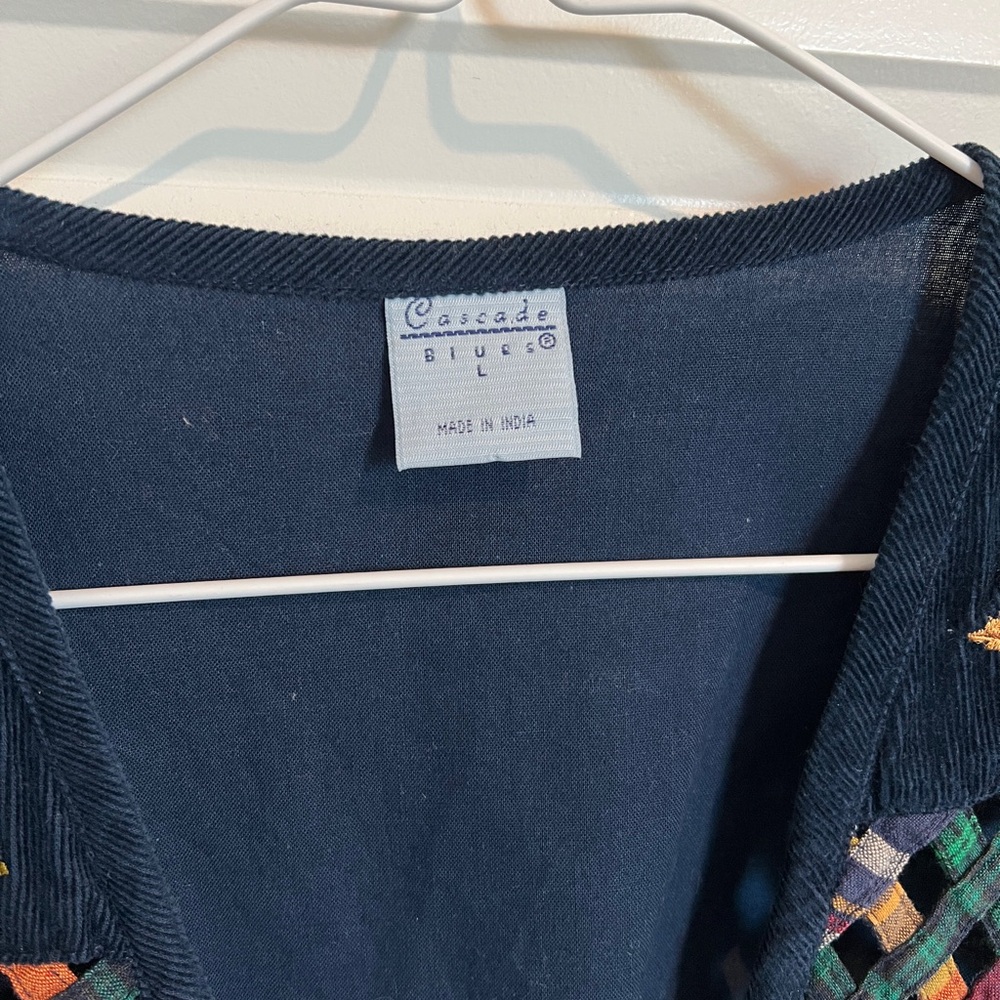 Vintage Fall Embroidered Patchwork Vest - image 2